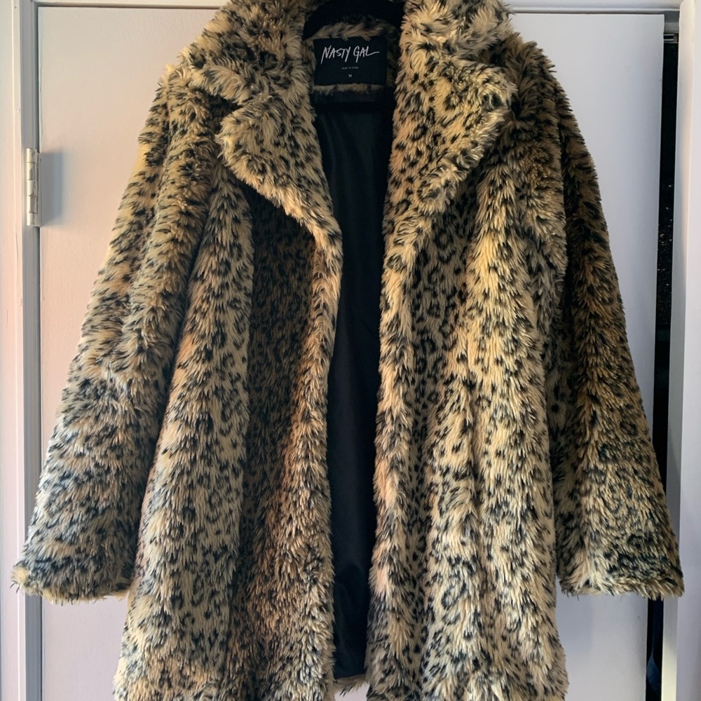 Nasty Gal Cheetah Leopard Faux Fur Coat